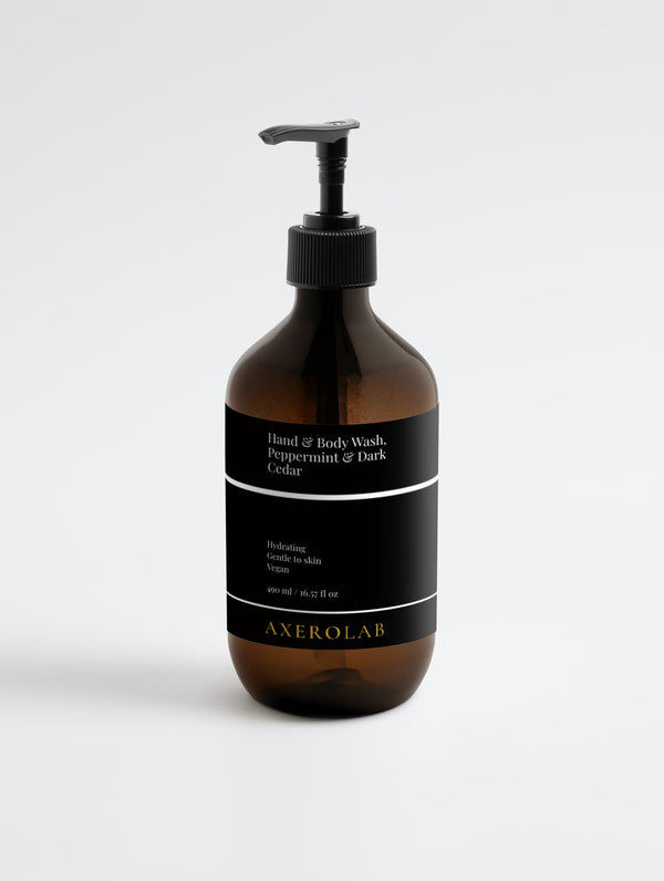 Hand & Body Wash, Peppermint & Dark Cedar